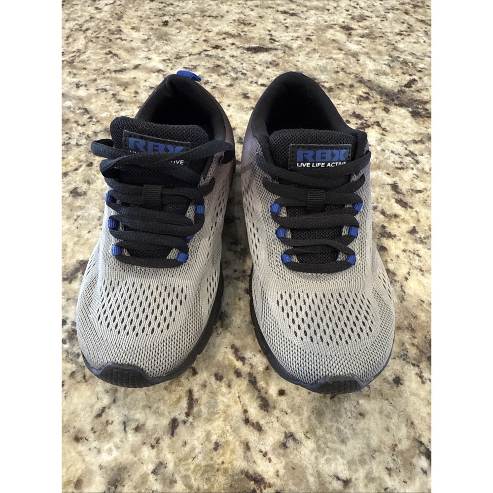 RBX Youth Mack Athletic Lace-Up Sneakers CD4 Gray/Blue size 1.5 (4286)